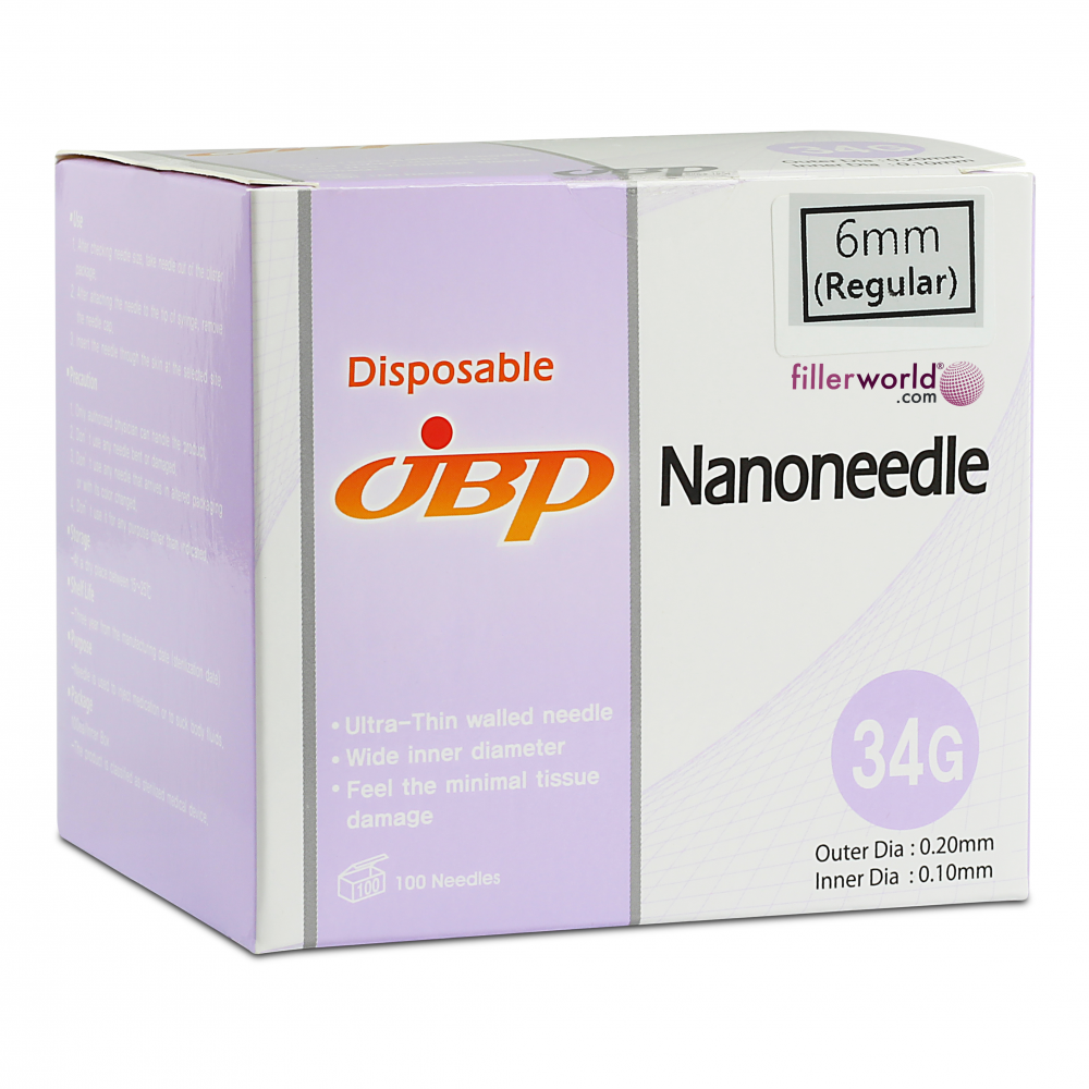 Jbp Nanoneedle 34G 6mm Regular (100 UTW needles)