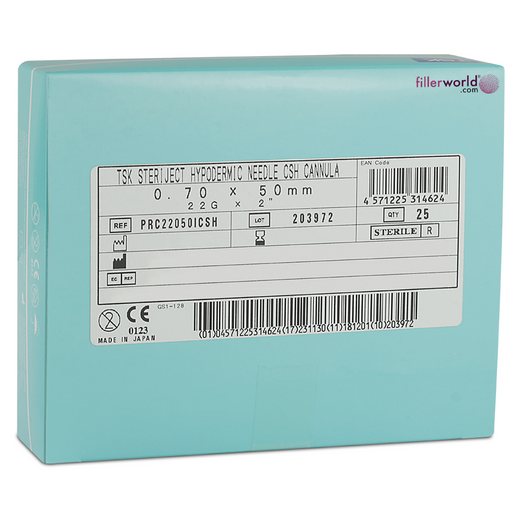 TSK Closed Single Hole Cannula 22G x 50mm (2”) CSH-22050-025 1 BOX OF 25