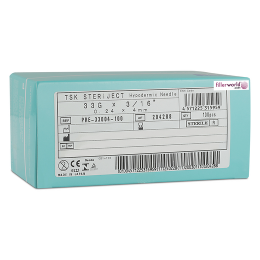 TSK Pre Regular Hub Needle 33G x 4mm (3/16