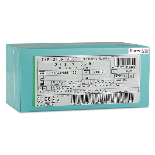 TSK Pre Regular Hub Needle 32G x 9mm (3/8