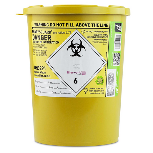 DNDD474YLR Yellow Lid Sharpsguard Sharps bin 3.75 litre